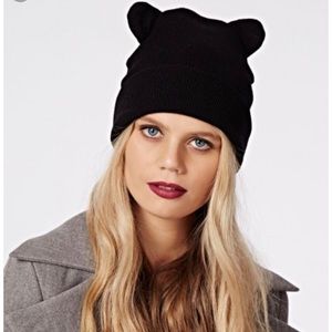 ZARA BLACK CAT EAR BEANIE